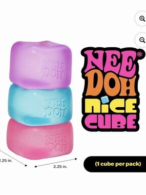 Nice Cube Kids Stress Toy - Purple, Blue, Pink